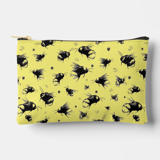 Sonnenschein Bee Yellow Makeup Bag Geschenk für Ma Zubehörtasche (Vorderseite)