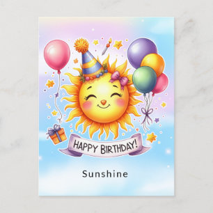 Sonnenschein Benutzerdefinierter Name Alles Gute z Postkarte