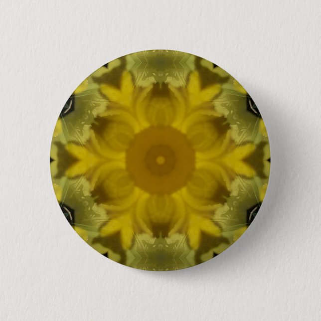 Sonnenschein Blume Burst Golden Button (Vorderseite)