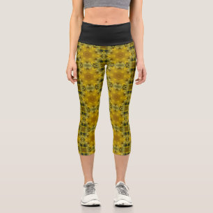 Sonnenschein Blume Burst Golden Capri Leggings