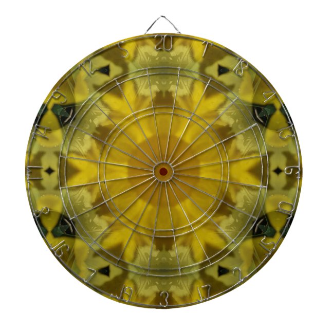 Sonnenschein Blume Burst Golden Dartscheibe (vorne)