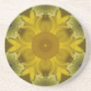 Sonnenschein Blume Burst Golden Getränkeuntersetzer