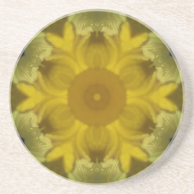 Sonnenschein Blume Burst Golden Getränkeuntersetzer (Vorne)