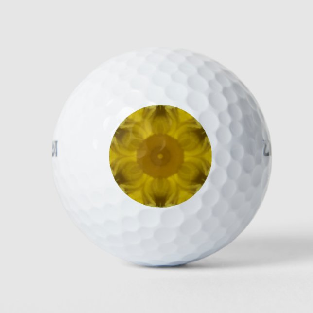 Sonnenschein Blume Burst Golden Golfball (Vorderseite)