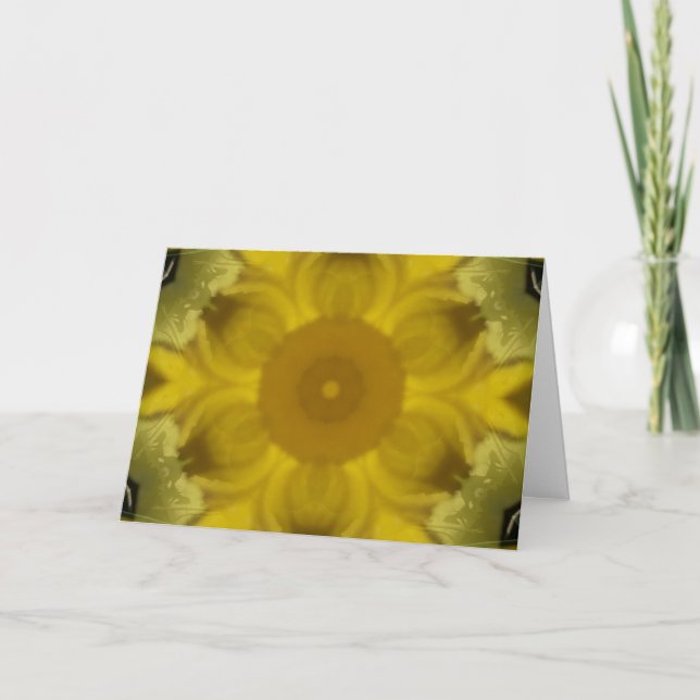 Sonnenschein Blume Burst Golden Karte (Vorderseite)