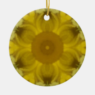 Sonnenschein Blume Burst Golden Keramik Ornament