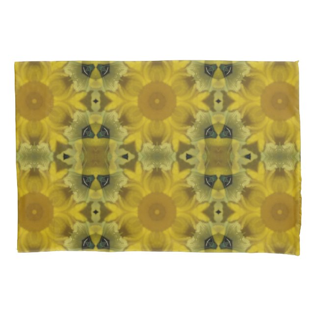 Sonnenschein Blume Burst Golden Kissenbezug (Vorderseite)