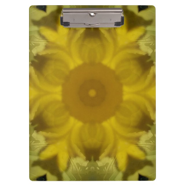 Sonnenschein Blume Burst Golden Klemmbrett (Vorderseite)