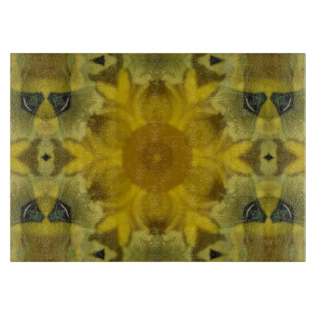 Sonnenschein Blume Burst Golden Schneidebrett (Vorderseite)