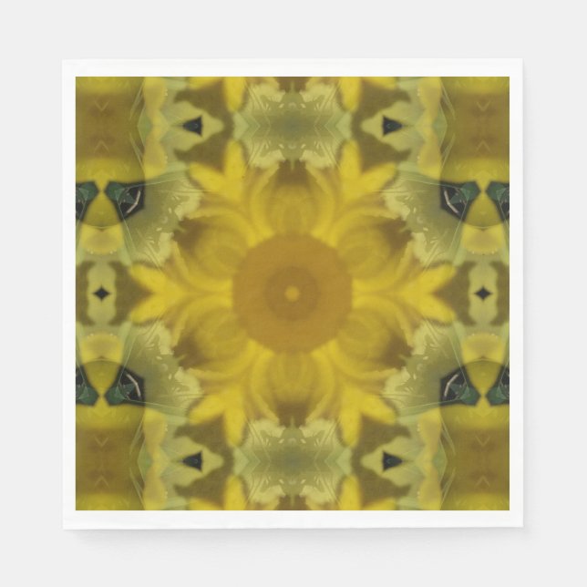 Sonnenschein Blume Burst Golden Serviette (Vorderseite)