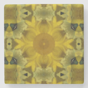 Sonnenschein Blume Burst Golden Steinuntersetzer