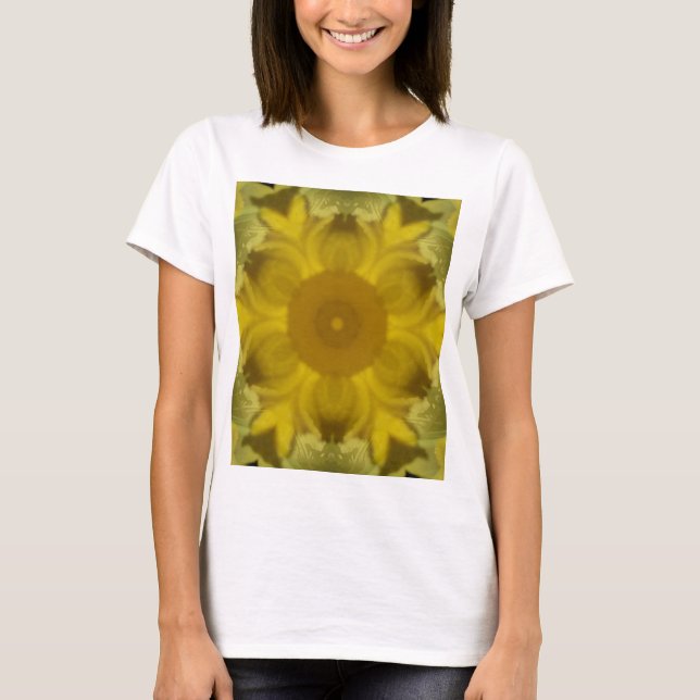 Sonnenschein Blume Burst Golden T-Shirt (Vorderseite)