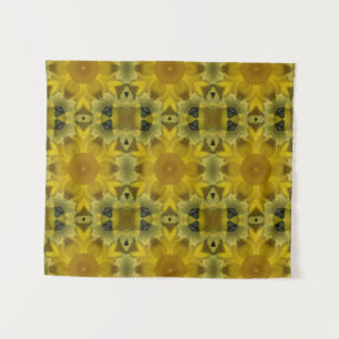 Sonnenschein Blume Burst Golden Wandteppich