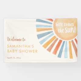 Sonnenschein Boho Junge Dusche hier kommt die Sonn Banner