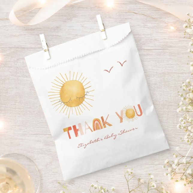 Sonnenschein | Boho Summer Vielen Dank Geschenktütchen (Ausgeschnitten)
