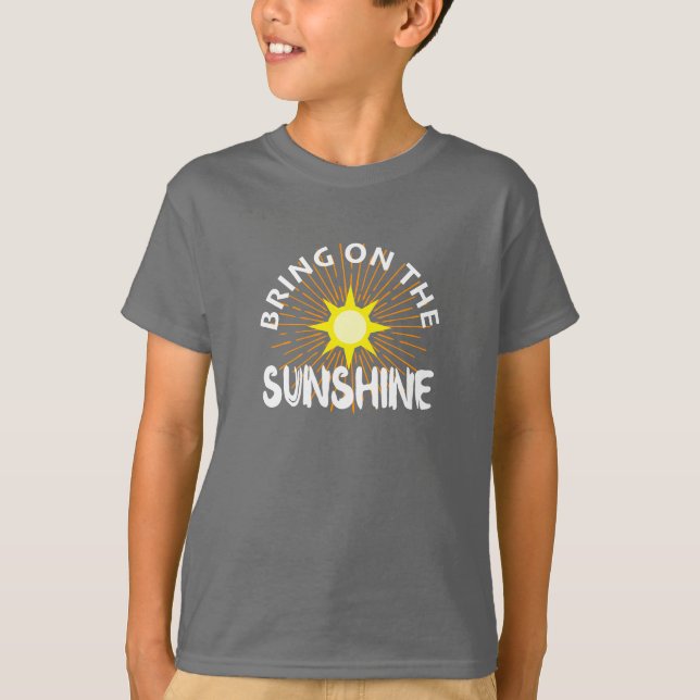 Sonnenschein-Design - Dunkler T - Shirt (Vorderseite)