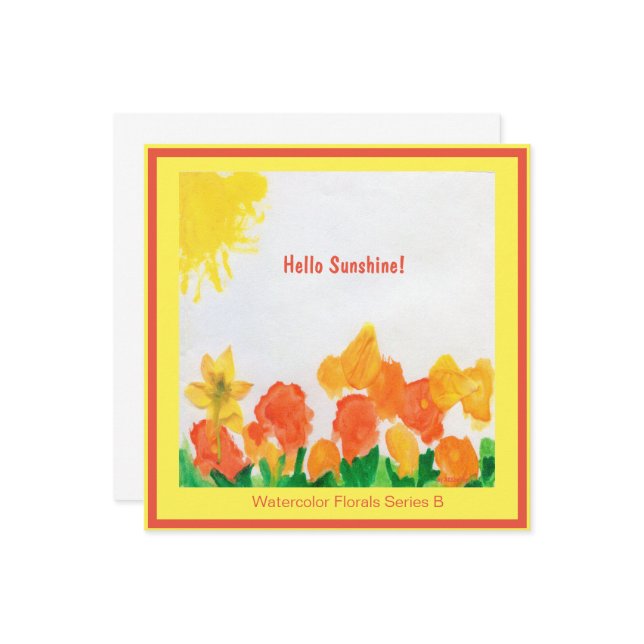 Sonnenschein Einladung (Vorderseite/Rückseite Beispiel)