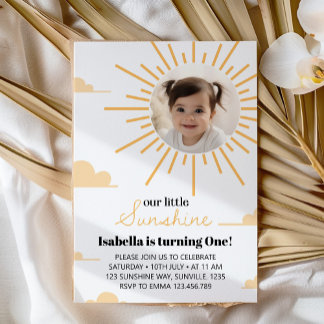 Sonnenschein Erste Reise rund um die Sonne Geburts Einladung