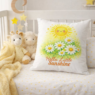 Sonnenschein-Gänseblümchen-Aquarell-Baby-Party-Kun Kissen