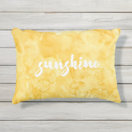 Sonnenschein-gelbes Aquarell Kissen Für Draußen