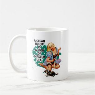 Sonnenschein gemischt mit Hurrikan Retro Hausfrau Kaffeetasse