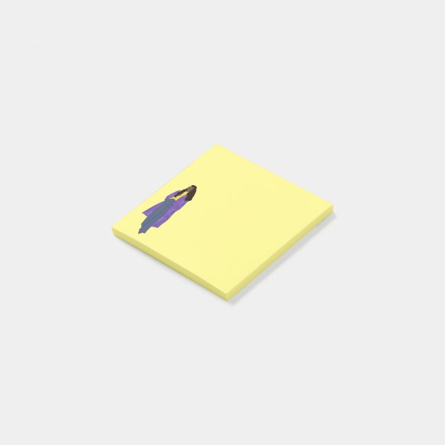 Sonnenschein-Glorie - Handmade Black Digital Art Post-it Klebezettel (angewinkelt)
