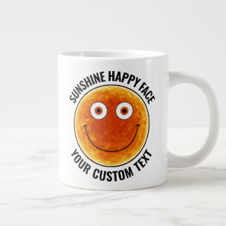 Sonnenschein Glückliches Gesicht Personalisierter Jumbo-Tasse
