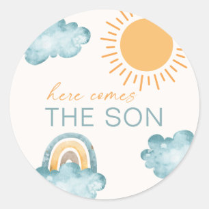 Sonnenschein hier kommt der Sohn  Runder Aufkleber