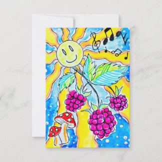 Sonnenschein & Himbeeren Einladung