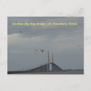 Sonnenschein-Himmel-Weisen-Brücke St Petersburg, Postkarte