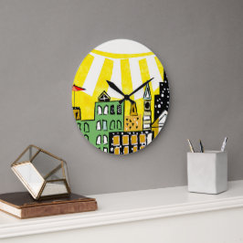 SONNENSCHEIN IN DER STADT GROßE WANDUHR