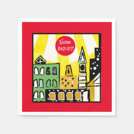 SONNENSCHEIN IN DER STADT SERVIETTE