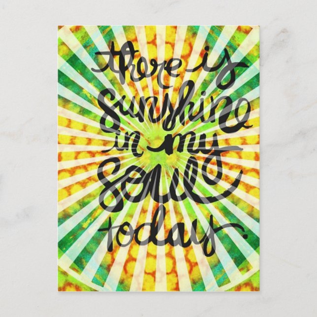 Sonnenschein in meinem Soul Heute Digitale Kunst Postkarte (Vorderseite)