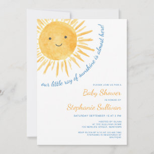 Sonnenschein-Junge-Baby-Party Einladung