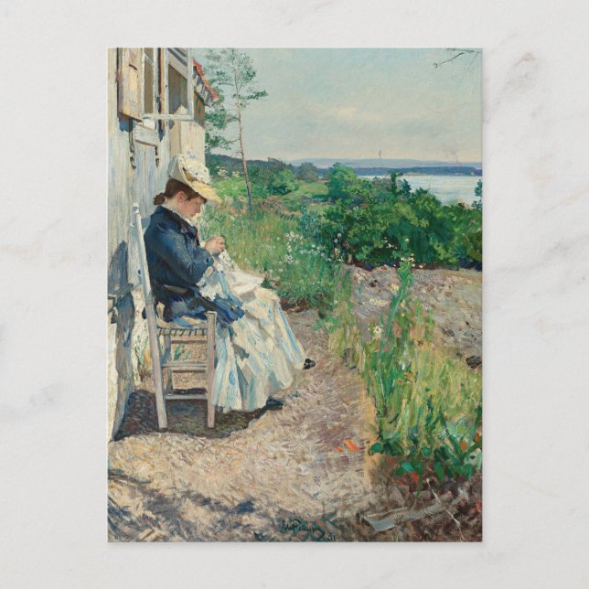 Sonnenschein, Kalvøya | Eilif Peterssen Postkarte (Vorderseite)