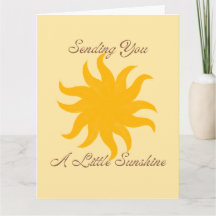 Sonnenschein-Karte zum Verschenken