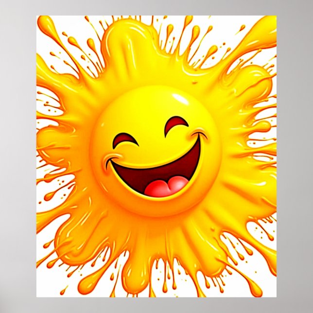 Sonnenschein-Lächeln: Explodierende Freude Poster (Vorne)