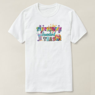Sonnenschein & Loaded Teas Buntes Sommer-Vibes T-S T-Shirt