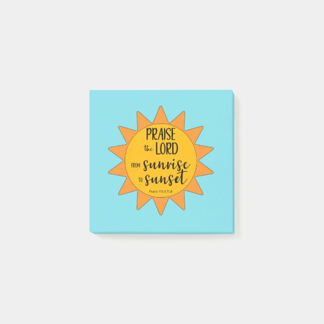 Sonnenschein Lobet den Herrn Post-it Klebezettel (Vorderseite)