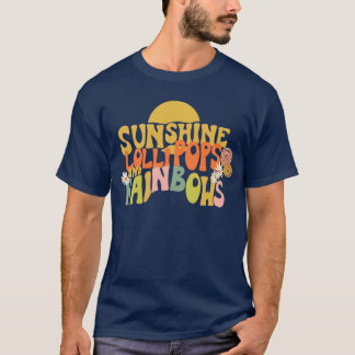 Sonnenschein-Lutscher und Regenbögen T-Shirt