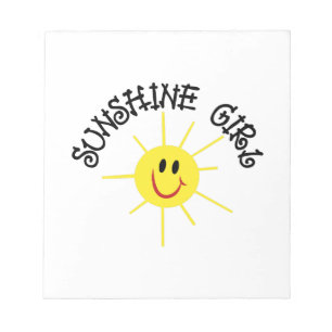Sonnenschein-Mädchen Notizblock