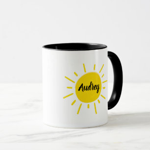 Sonnenschein malte launische gelbe Sonne Tasse