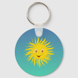 Sonnenschein mit kreisförmigen Linien Schlüsselanhänger