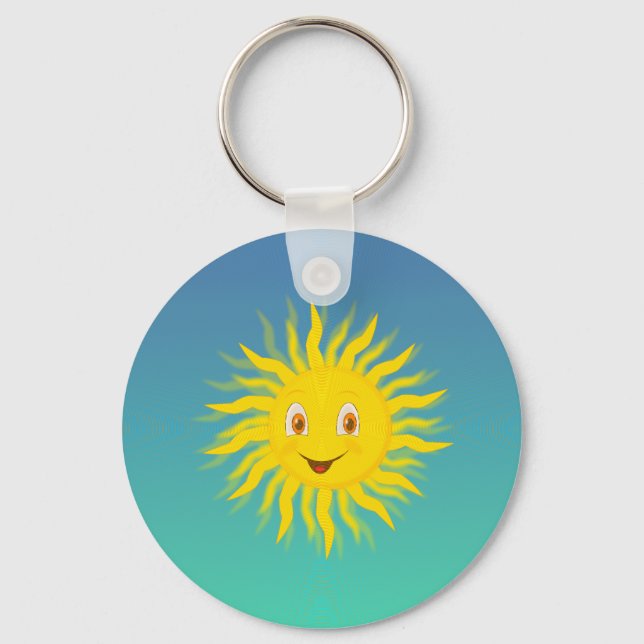 Sonnenschein mit kreisförmigen Linien Schlüsselanhänger (Vorderseite)