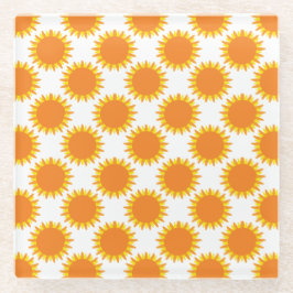 Sonnenschein-Muster Glasuntersetzer