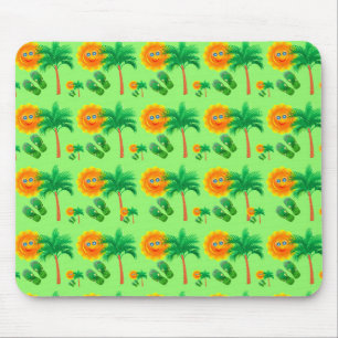 Sonnenschein, Palmen und Flip Flops Mousepad