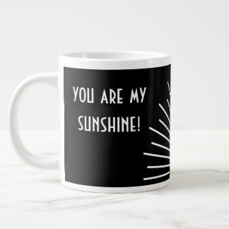 Sonnenschein Personalisiert Schwarz-weiß Jumbo-Tasse