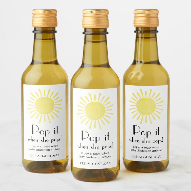 Sonnenschein Pop es, wenn sie Pop Wein Labrador Weinetikett (Flaschen)