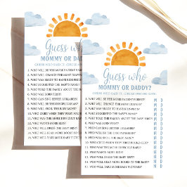 Sonnenschein "Raten Sie mal, wer." Baby Shower Gam