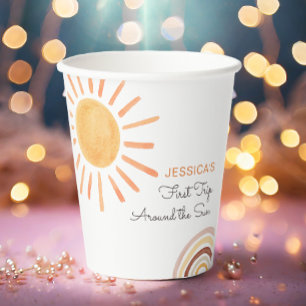 Sonnenschein-Regenbogenreise Rund um die Sonne 1.  Pappbecher